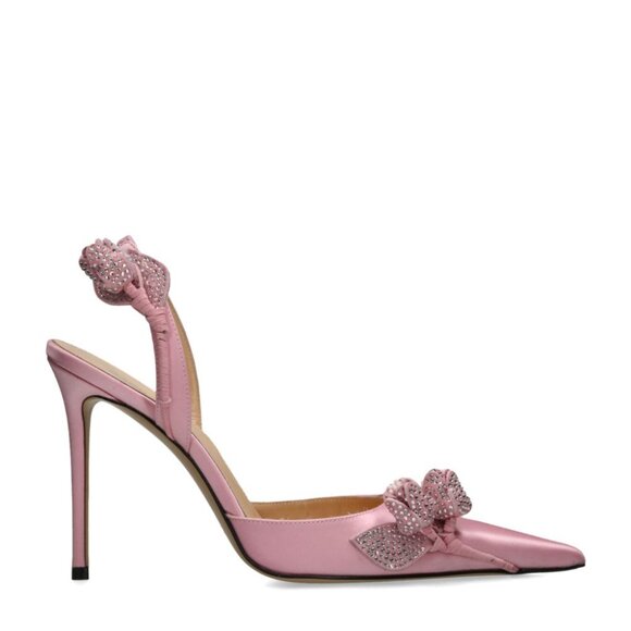 NIB MACH & MACH 110mm Wonder Tulip satin slingback pumps - Picture 3 of 6